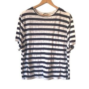 Tu woman blue white striped short sleeve boxy shirt size 20 or XL